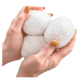 Someone holding soft cotton wool in their hands.