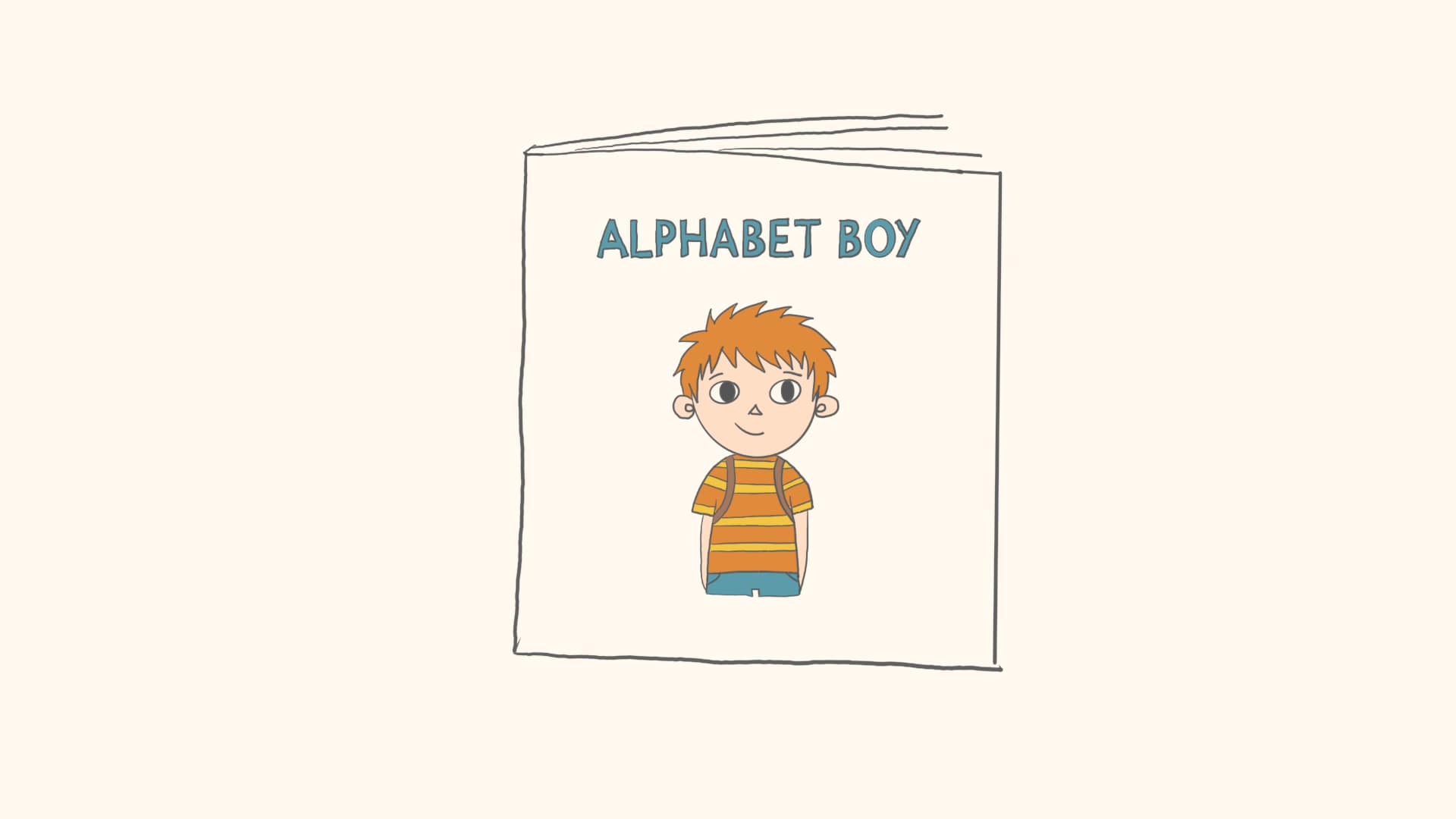 Illustration of Alphabet Boy book with a boy on the cover.