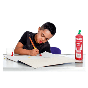 A child painting a picture